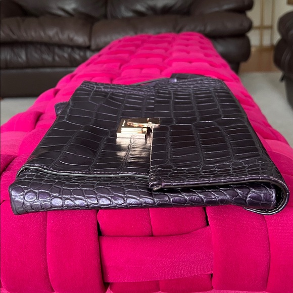 Coach Legacy Metallic Croc Clutch-EUC - Picture 8 of 16